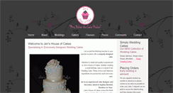 Desktop Screenshot of jenshouseofcakes.co.uk